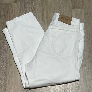 Lauren Jeans Co. Ralph Lauren White Cropped Denim‎ Pants - Size 6